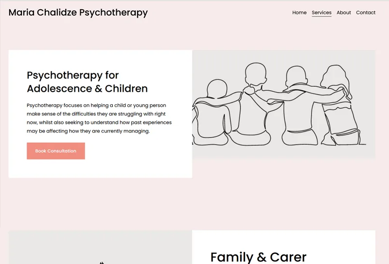 Maria Chalidze Psychotherapy website homepage